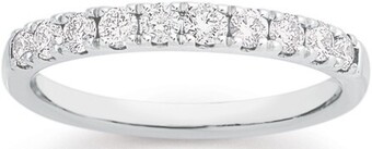 Prouds 9ct white gold diamond claw set band offer