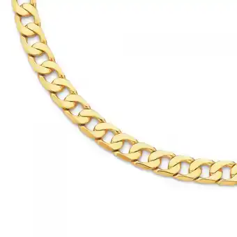 Prouds 9ct gold 55cm solid curb gents chain offer