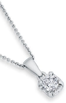 Angus & Coote 9ct white gold diamond pendant offer