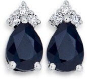 Angus & Coote 9ct gold sapphire & diamond pear shape stud earrings offer