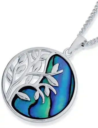 Angus & Coote Sterling silver paua shell pendant offer