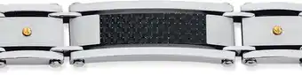 Angus & Coote M+y stainless steel & carbon fibre gents bracelet offer