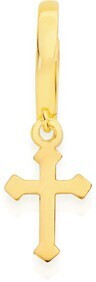 Angus & Coote 9ct gold gents cross drop single huggie earring offer