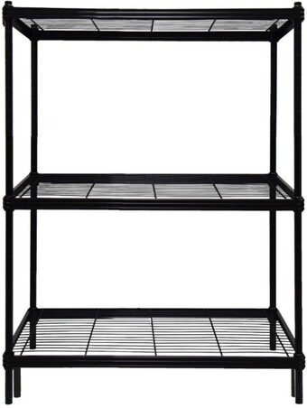 3 tier wire shelving unit black
