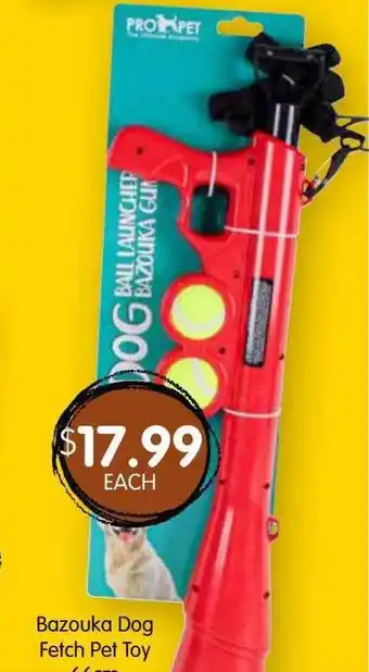 Spudshed Bazouka dog fetch pet toy offer