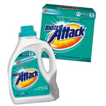 IGA Biozet attack laundry liquid 2 litre or powder 2kg offer