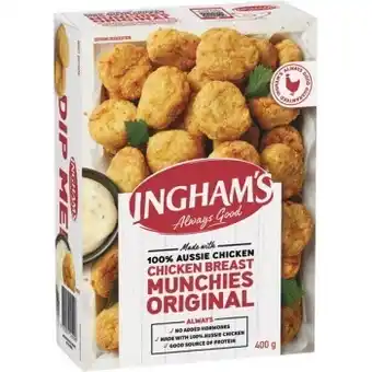 IGA Ingham's chicken breast munchies original 400g offer