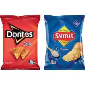 IGA Smith’s or doritos chips 90-170g selected varieties offer