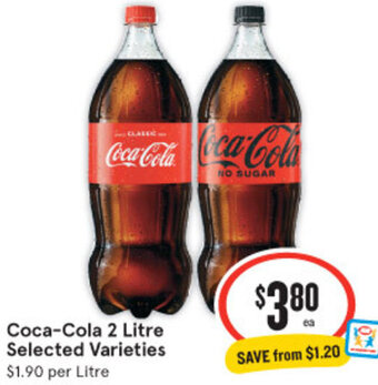 IGA Coca-Cola 2 Litre Selected Varieties offer