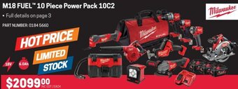 M18 Fuel 10 Piece Power Pack 10C2