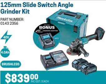Blackwoods 125mm Slide Switch Angle Grinder Kit offer