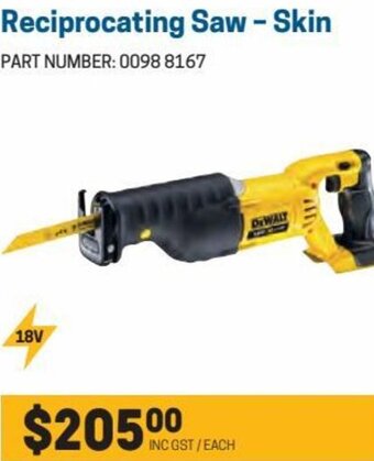 Blackwoods Reciprocating Saw-Skin offer