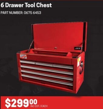 Blackwoods 6 Drawer Tool Chest offer