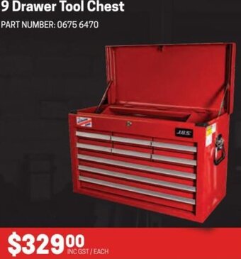 Blackwoods 9 Drawer Tool Chest offer