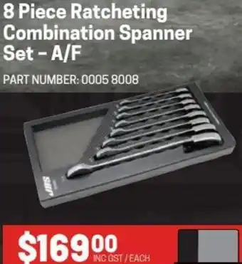 8 Piece Ratcheting Combination Spanner Set-A/F