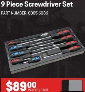 Blackwoods 9 Piece Screwdriver Set offer