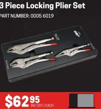 Blackwoods 3 Piece Locking Plier Set offer