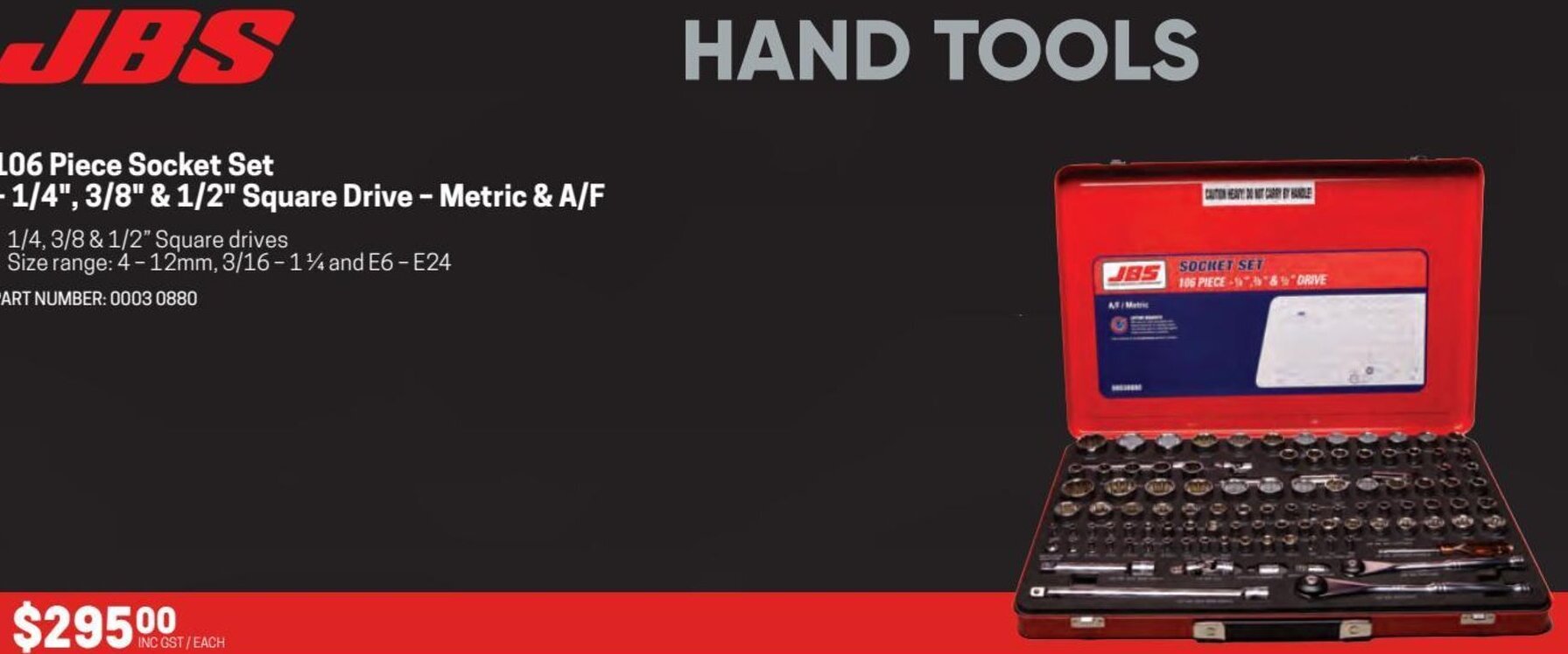 106 Piece Socket Set1/4", 3/8" & 1/2" Square DriveMetric & A/F offer