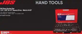 Blackwoods 106 Piece Socket Set-1/4", 3/8" & 1/2" Square Drive-Metric & A/F offer