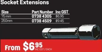 Blackwoods Socket Extensions offer