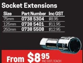 Blackwoods Socket Extensions offer