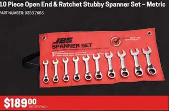 Blackwoods 10 Piece Open End & Ratchet Stubby Spanner Set-Metric offer