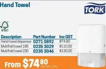 Blackwoods Hand Towel offer