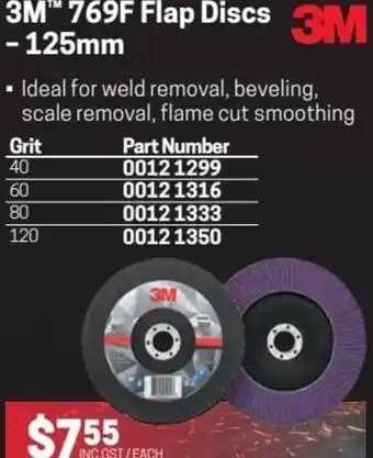 3M 769F Flap Discs-125mm