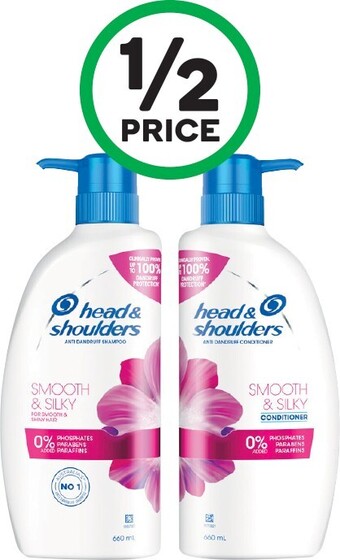 Woolworths Head & shoulders shampoo or conditioner 660ml offer