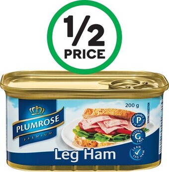 Woolworths Plumrose leg ham 200g offer