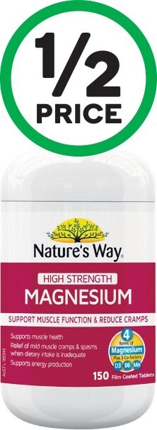 Woolworths Nature’s way magnesium tablets pk 150~ offer