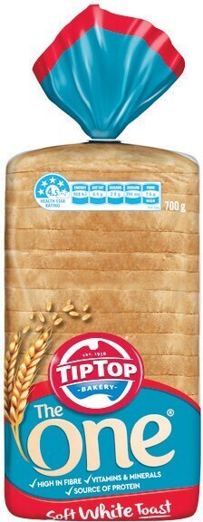 Woolworths Tip top the one bread loaf varieties 700g offer