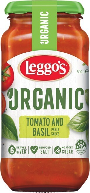 Woolworths Leggo's organic pasta sauce 500g offer