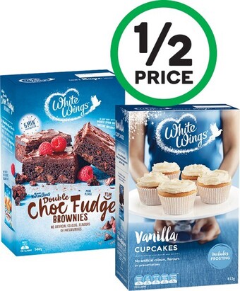 Woolworths White wings baking mixes 230-605g offer