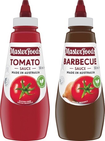 Woolworths Masterfoods tomato or barbecue sauce 475-500ml offer