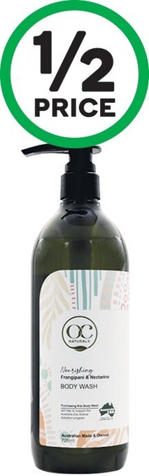 Woolworths Organic care body wash 725ml offer