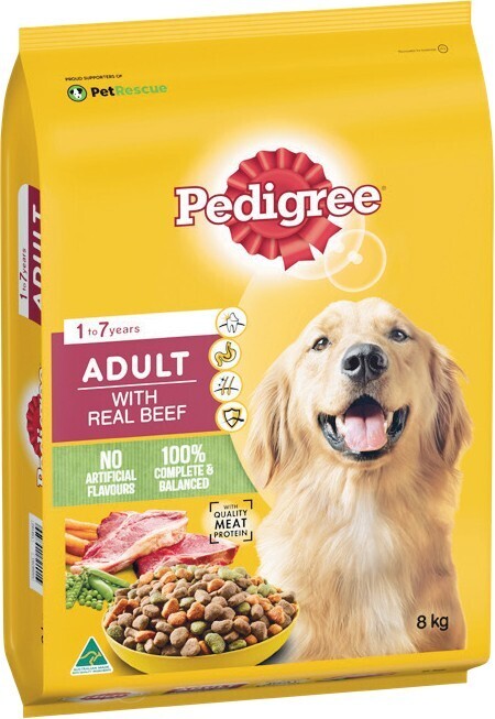 Woolworths Pedigree meaty bites dry dog food 8 kg offer