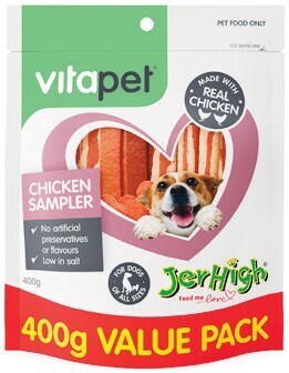 Woolworths Vitapet jerhigh variety sticks 400g offer