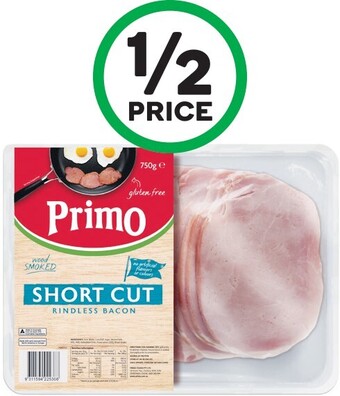 Woolworths Primo short cut bacon rashers 750g – from the fridge offer