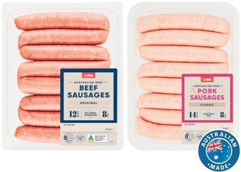 Coles Coles sausages 550g offer