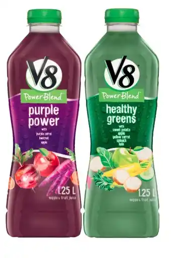 Coles V8 powerblend or smoothie 1.25 litre offer