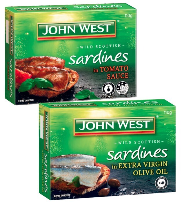 John west sardines 110g offer at Coles