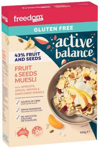 Coles Freedom active balance cereal 400g-500g offer