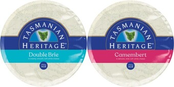 Coles Tasmanian heritage double brie or camembert 250g offer
