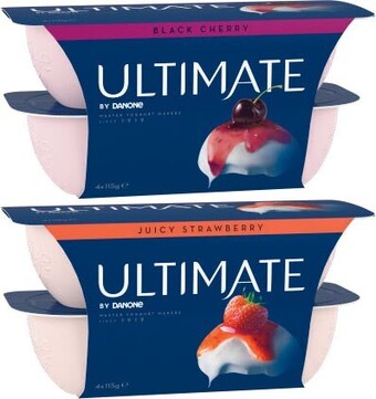 Coles Danone ultimate yoghurt 4x115g offer