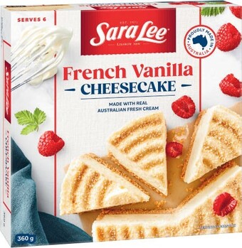 Coles Sara lee desserts 350g-475g offer