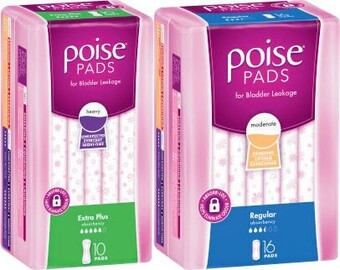 Coles Poise pads for bladder leakage extra plus absorbency 10 pack or regular absorbency 16 pack offer