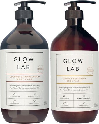 Coles Glow lab body wash pump 900ml offer