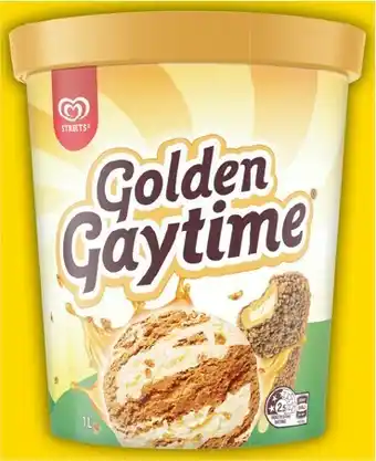 IGA Streets Paddle Pop, Bubble O' Bill or Golden Gaytime 1 Litre Selected Varieties offer