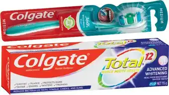 IGA Colgate Plax Mouthwash 250mL, 360° Toothbrush 1 Pack or Total Toothpaste 115g Selected Varieties offer
